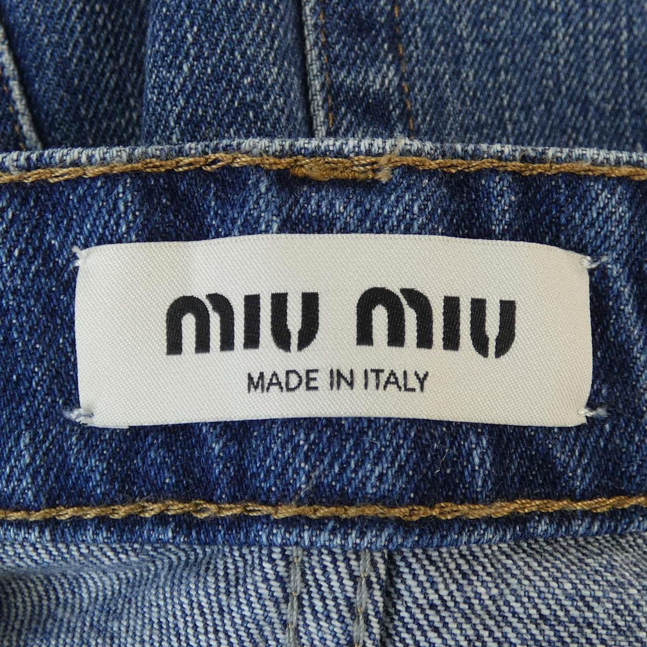 ミュウミュウ MIU MIU 5ポケット MIUMIUロゴ GWP435 SOOO 10BF ジーンズ