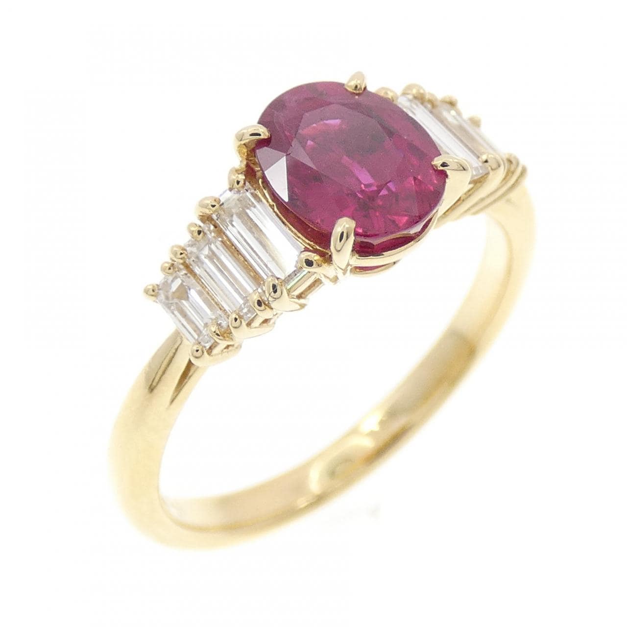 K18YG ルビー リング 1.06CT