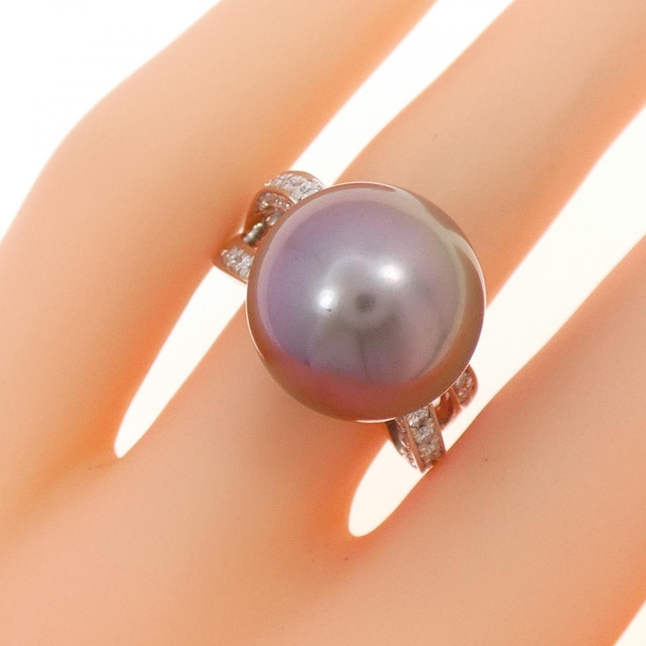 PT900 Black Pearl Ring 14.1mm