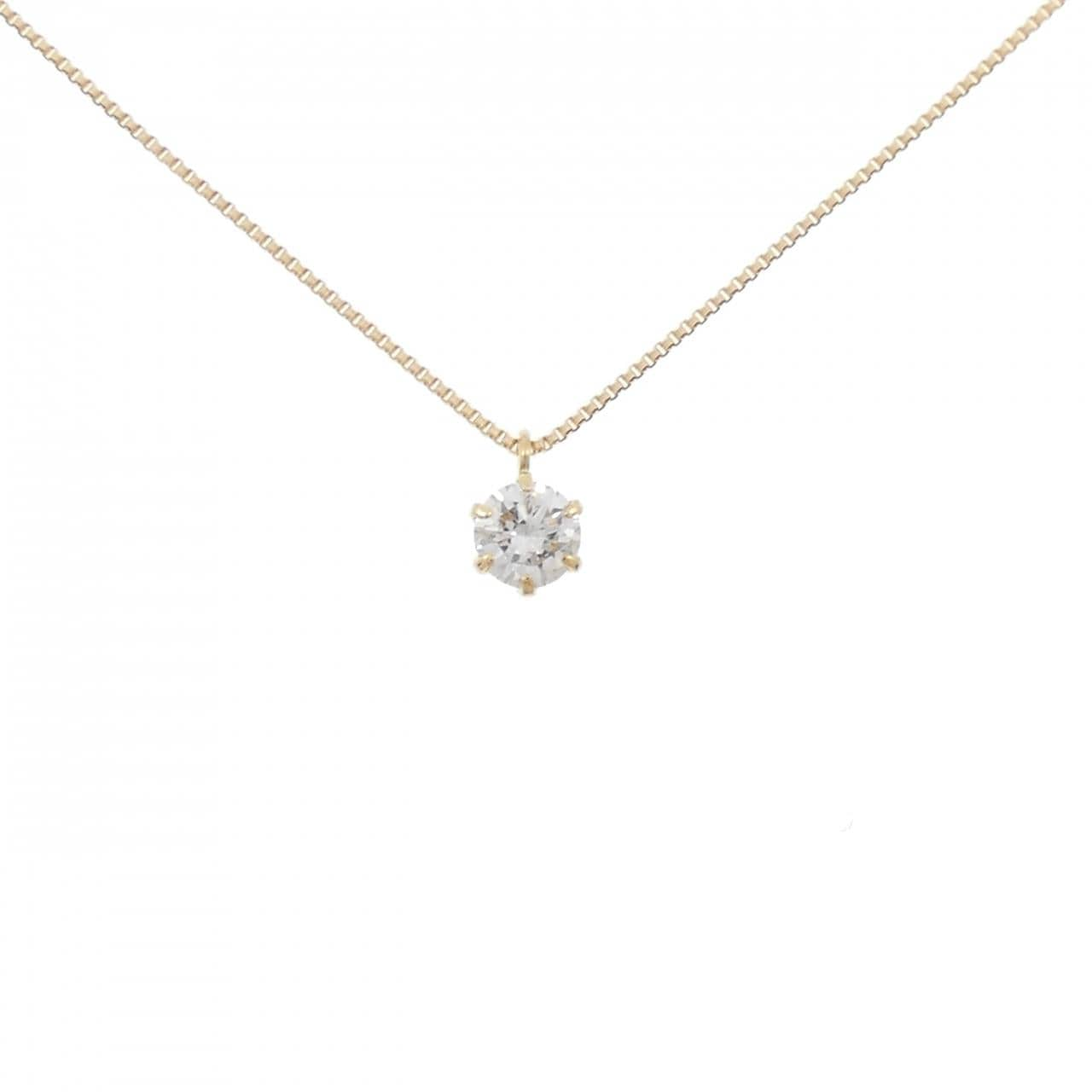 K18YG Solitaire Diamond Necklace 0.202CT