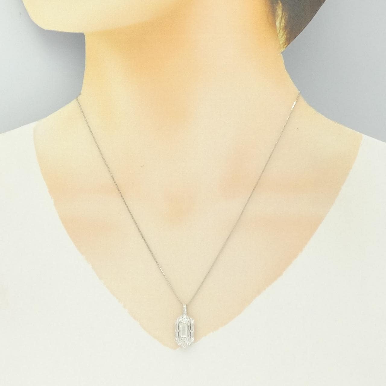 PT900/PT850 ダイヤモンド ネックレス 0.24CT