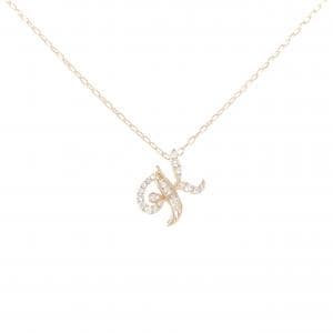 K18PG イニシャルK ピンクダイヤモンド ネックレス 0.005CT