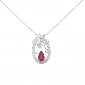 PT900/PT850 ルビー ネックレス 2.01CT ビルマ産