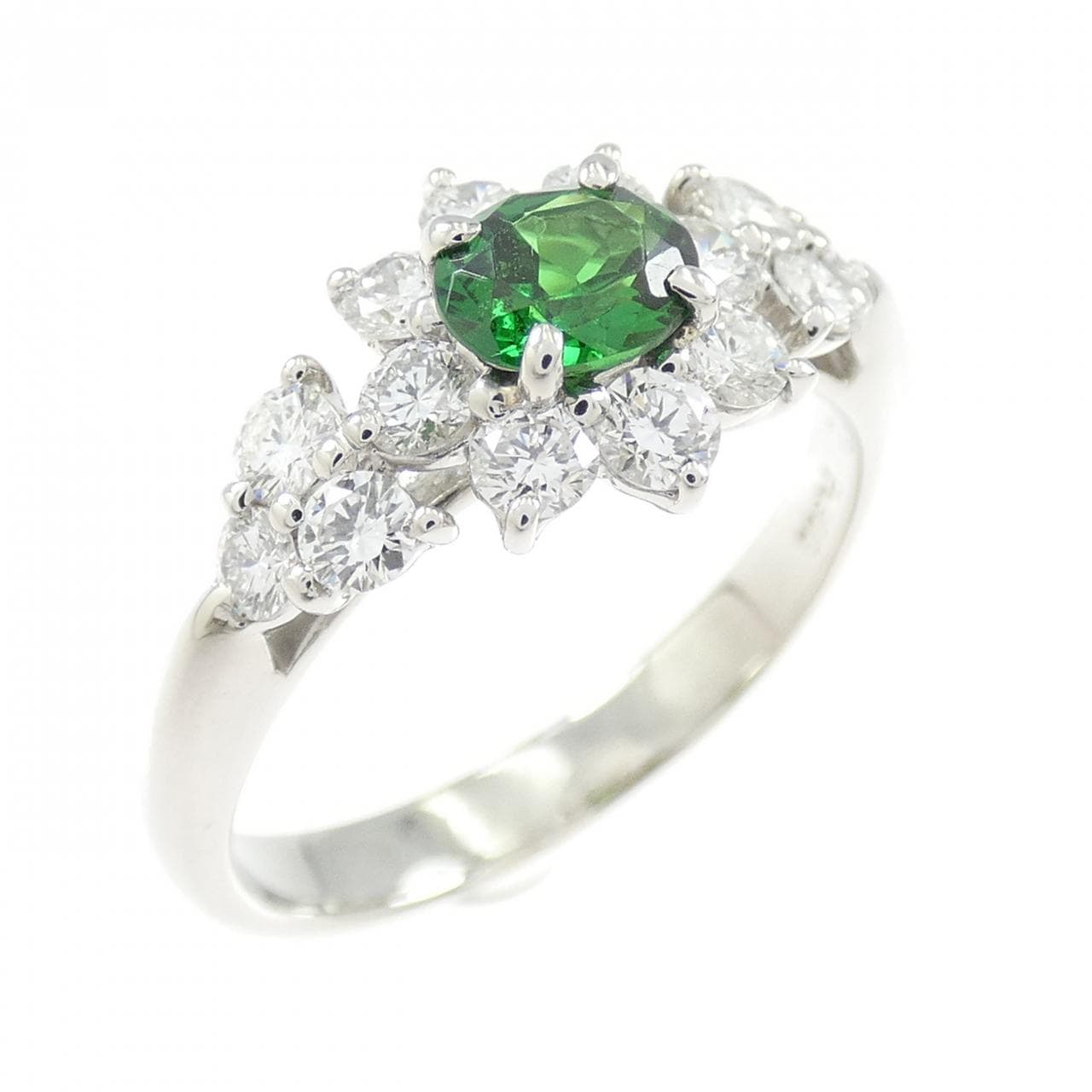 PT900 グリーンガーネット リング 0.42CT