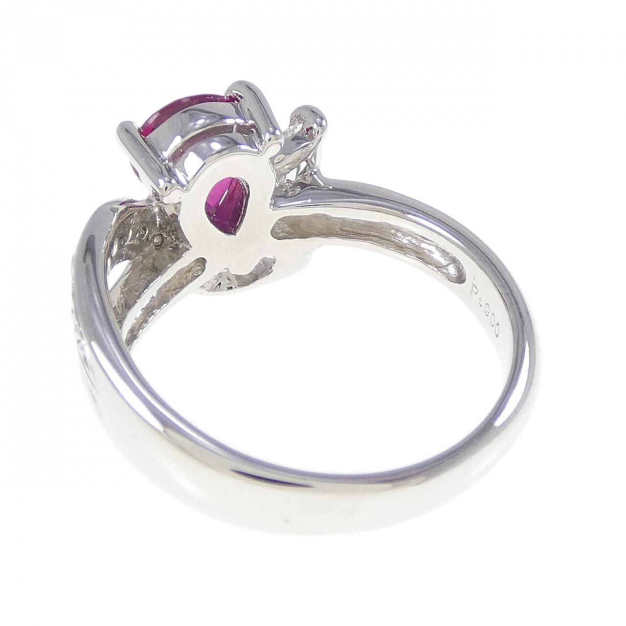 PT900 ルビー リング 1.01CT