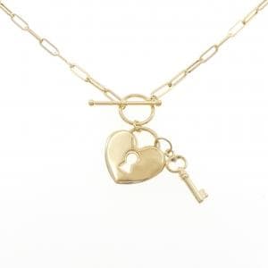 K18YG ハート×キー ネックレス