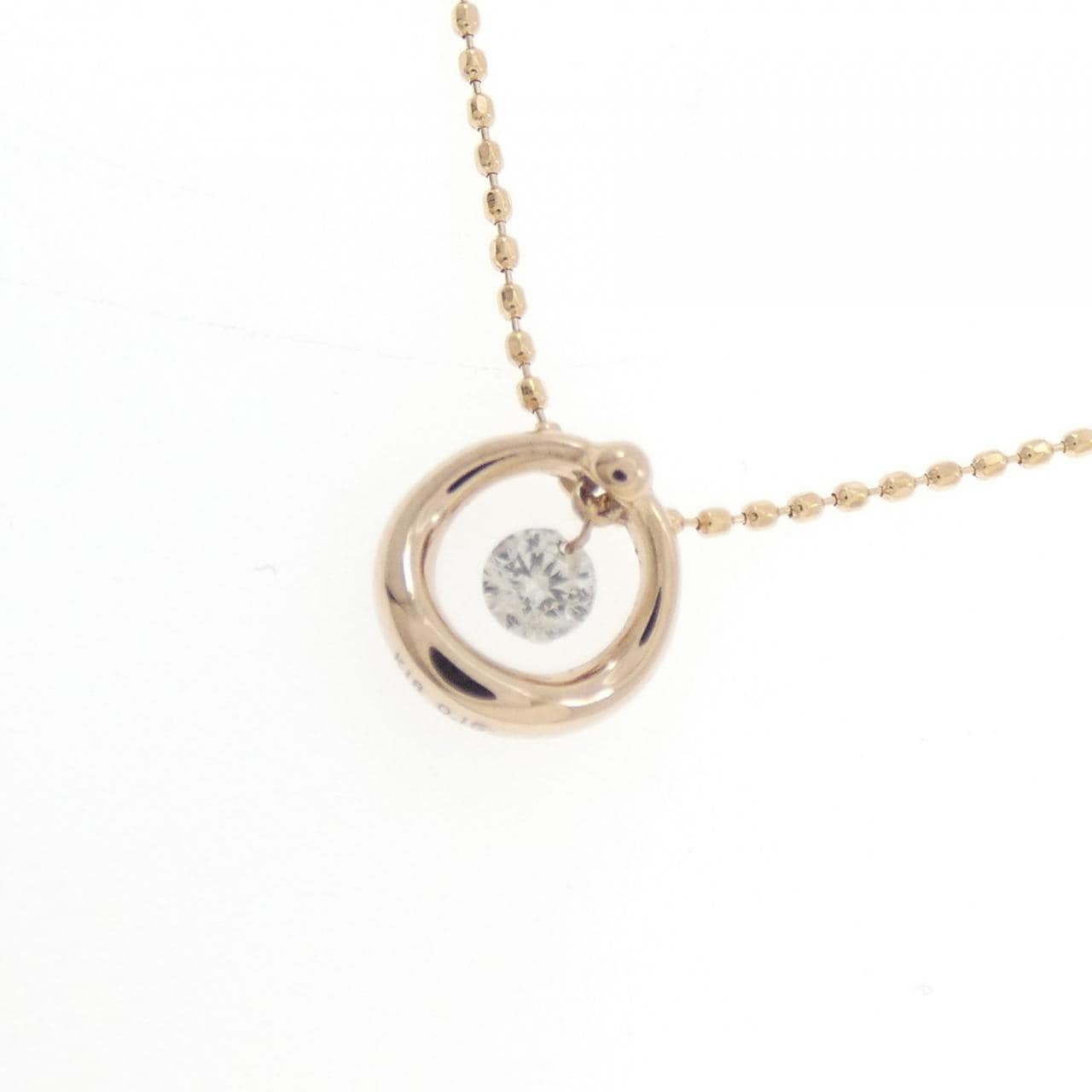 K18PG ダイヤモンド ネックレス 0.10CT