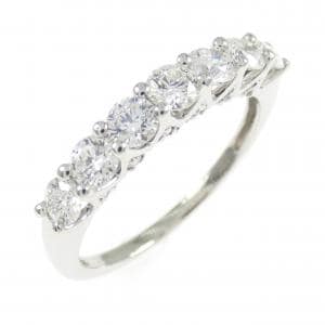 PT950 ハーフエタニティ ダイヤモンド リング 0.85CT