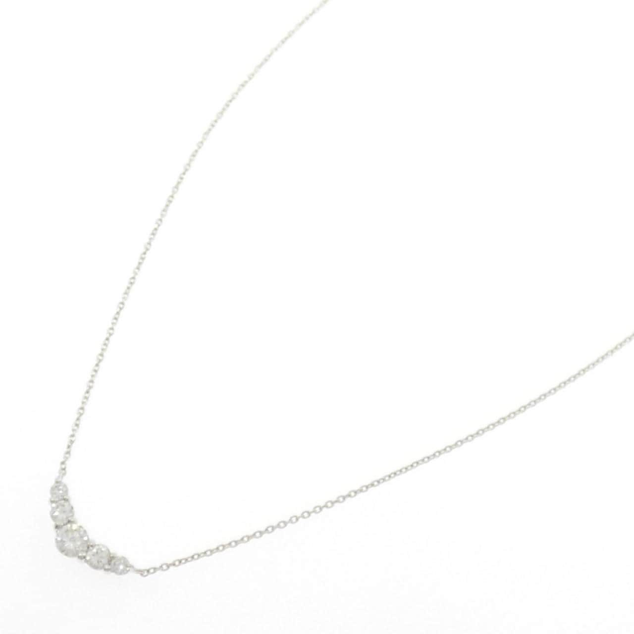 K18WG ダイヤモンド ネックレス 0.52CT