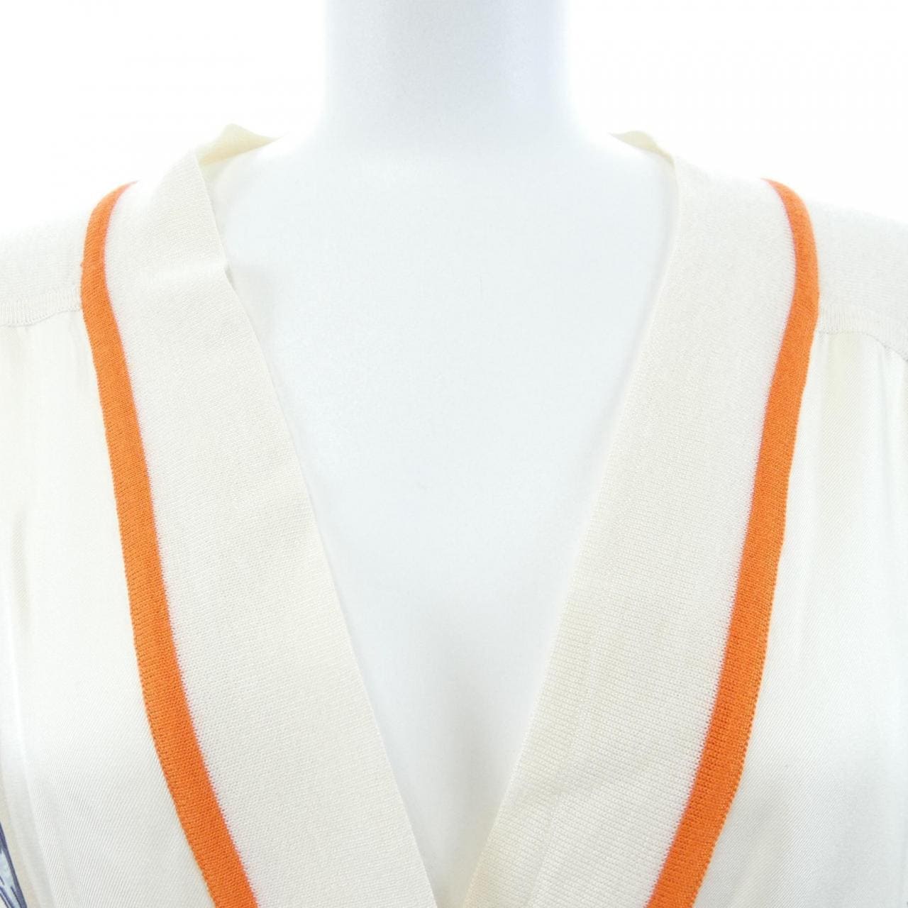 エルメス HERMES DIES ET HORE *96-7709 ツイルレーヌ. ロングカーディガン