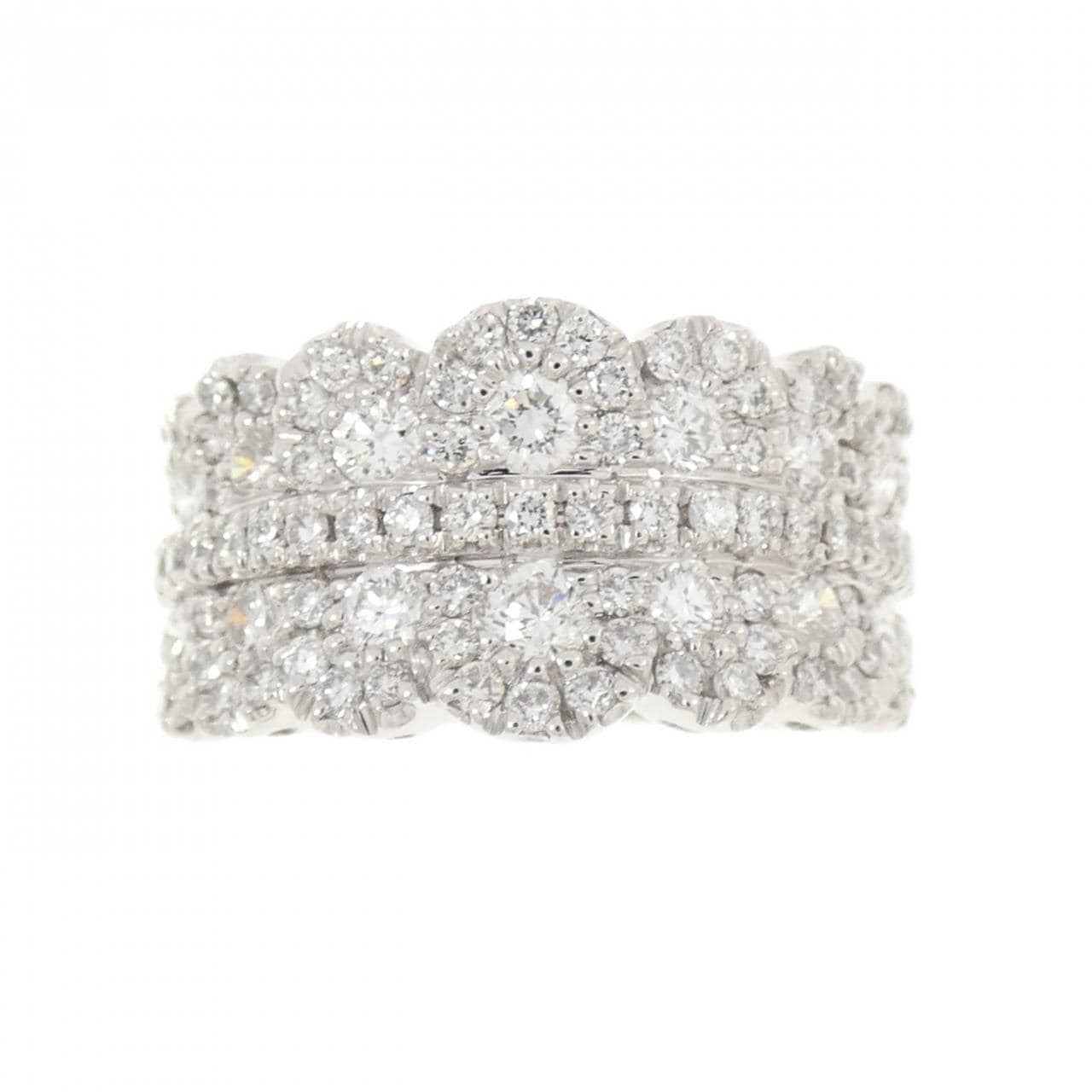 750WG ダイヤモンド リング 1.28CT