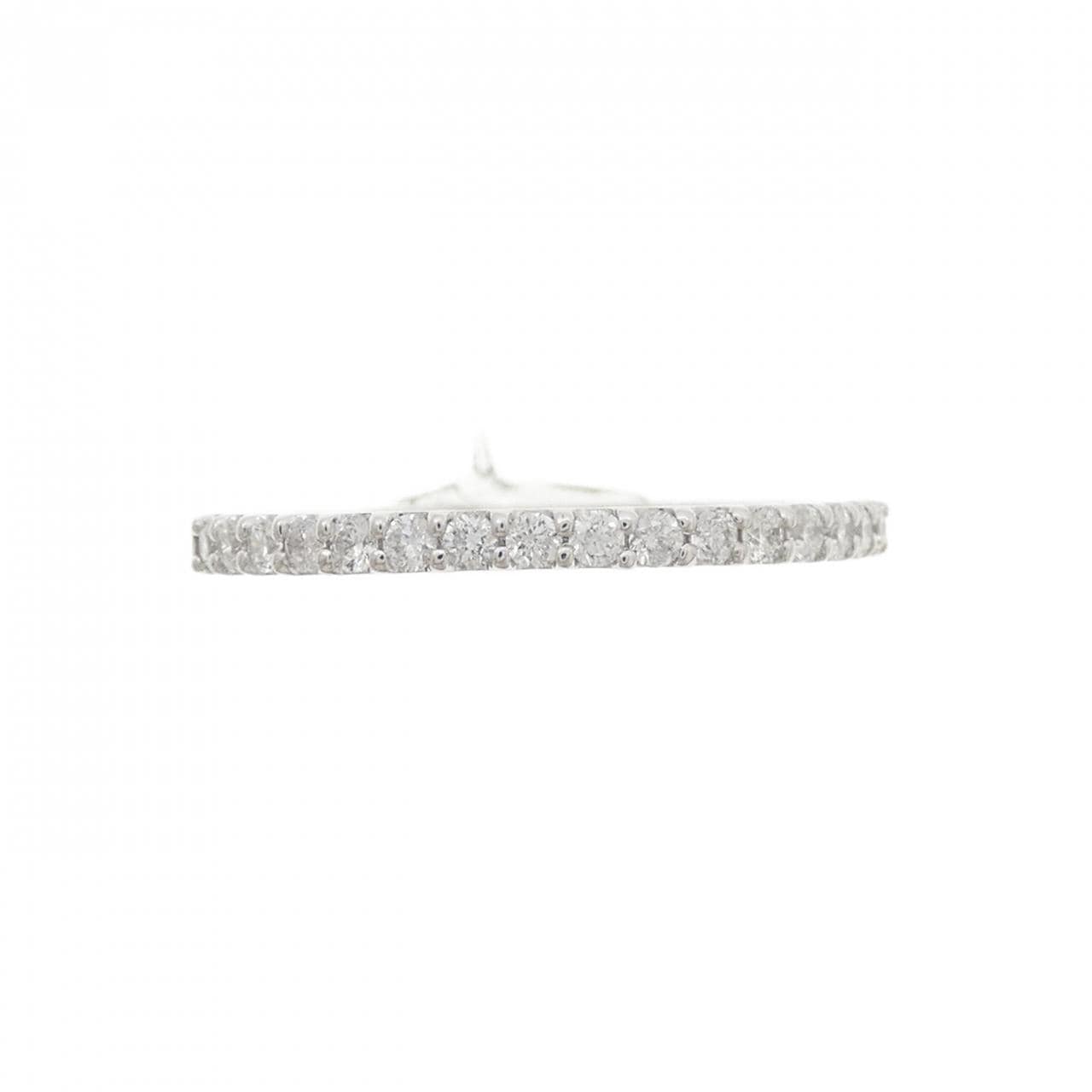 K18WG ハーフエタニティ ダイヤモンド リング 0.22CT