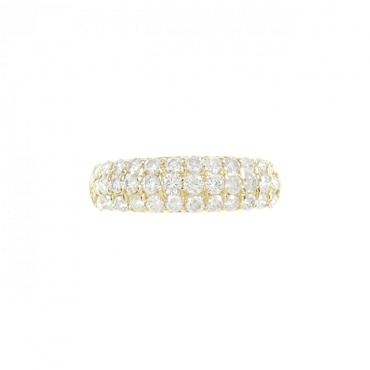 K18YG pave Diamond ring 1.00CT