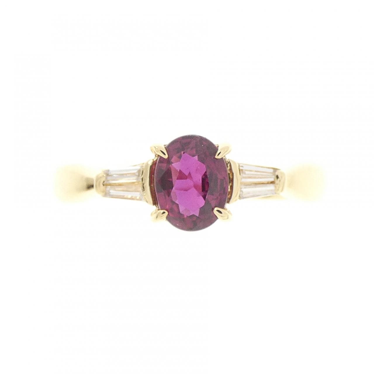 K18YG ルビー リング 0.60CT