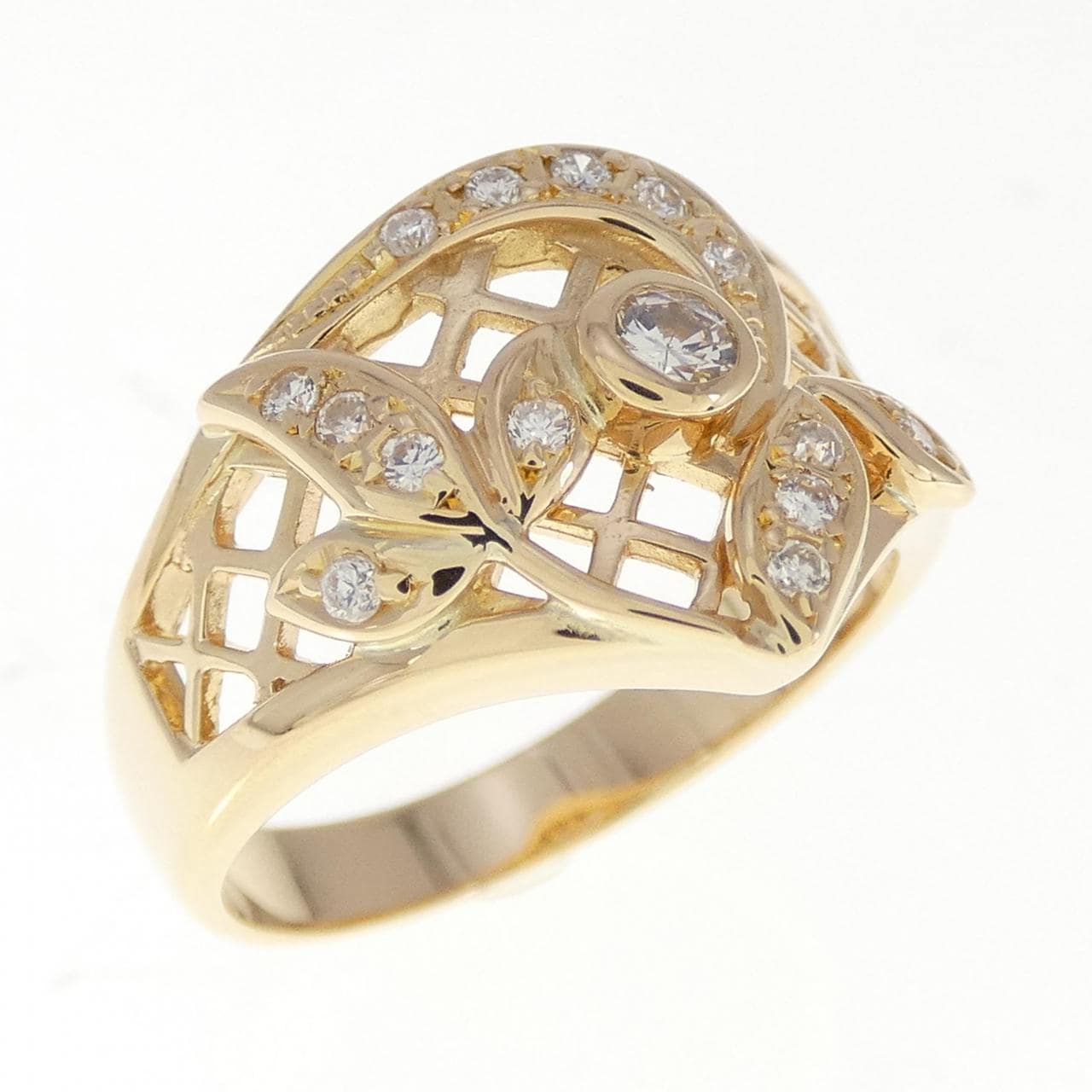 K18YG ダイヤモンド リング 0.20CT