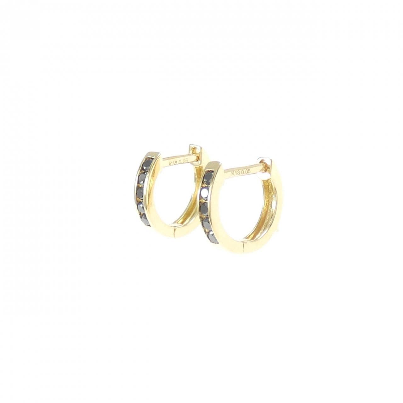 K18YG ダイヤモンド フープ ピアス 0.10CT