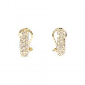 K18YG パヴェ ダイヤモンド ピアス 0.80CT