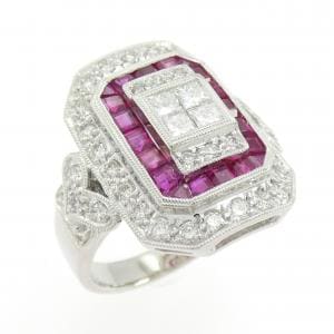 PT900 ルビー リング 1.56CT