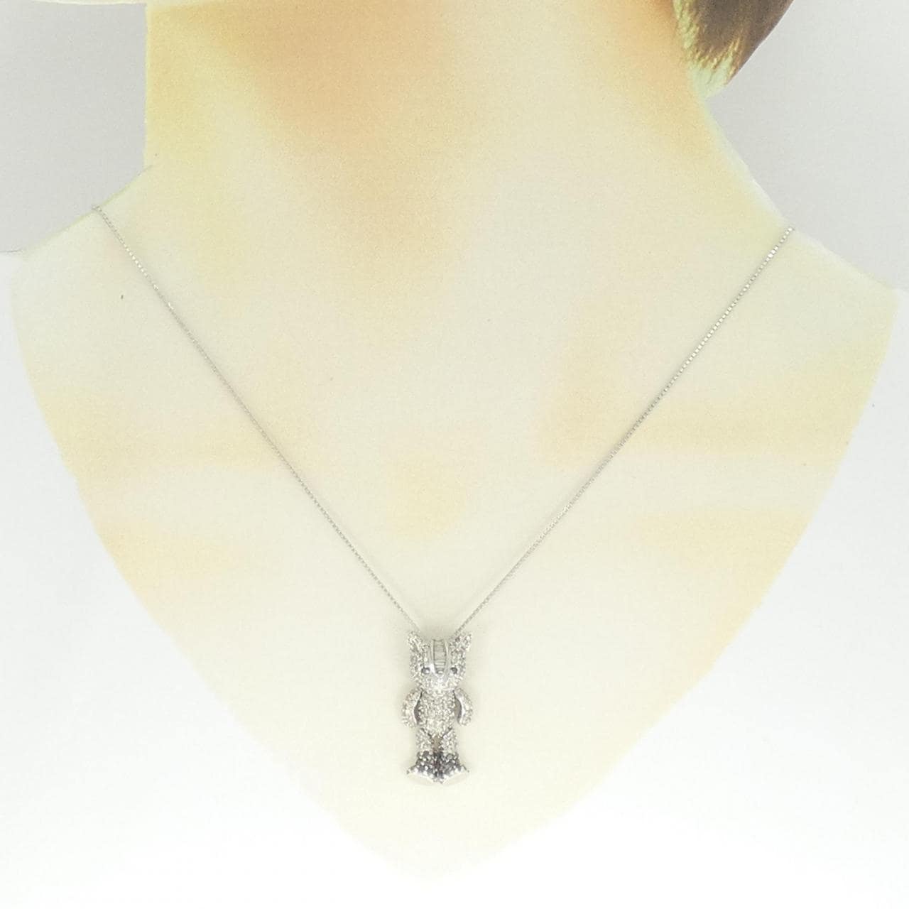 K18WG ダイヤモンド ネックレス 1.38CT
