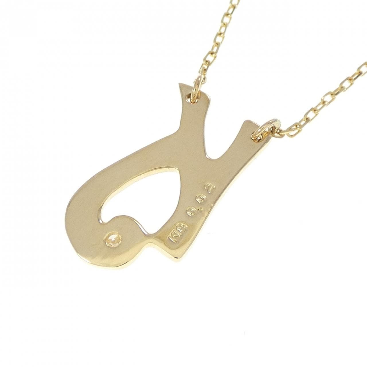 K18YG ダイヤモンド ネックレス 0.02CT
