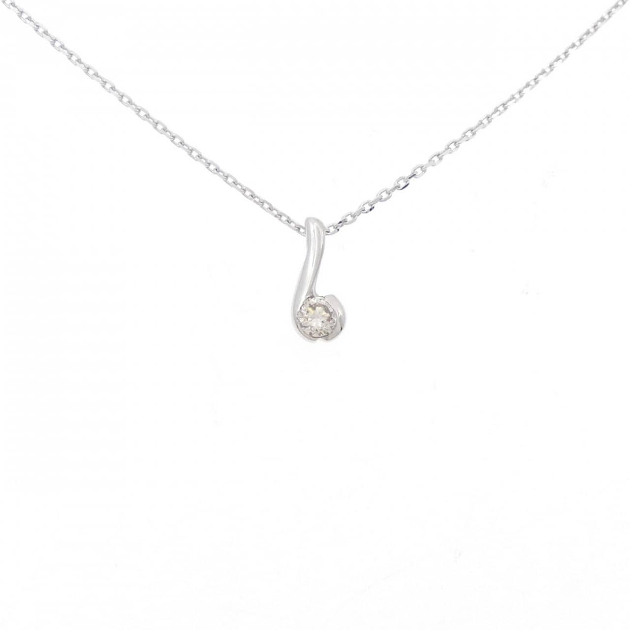PT900/K18WG ダイヤモンド ネックレス 0.15CT