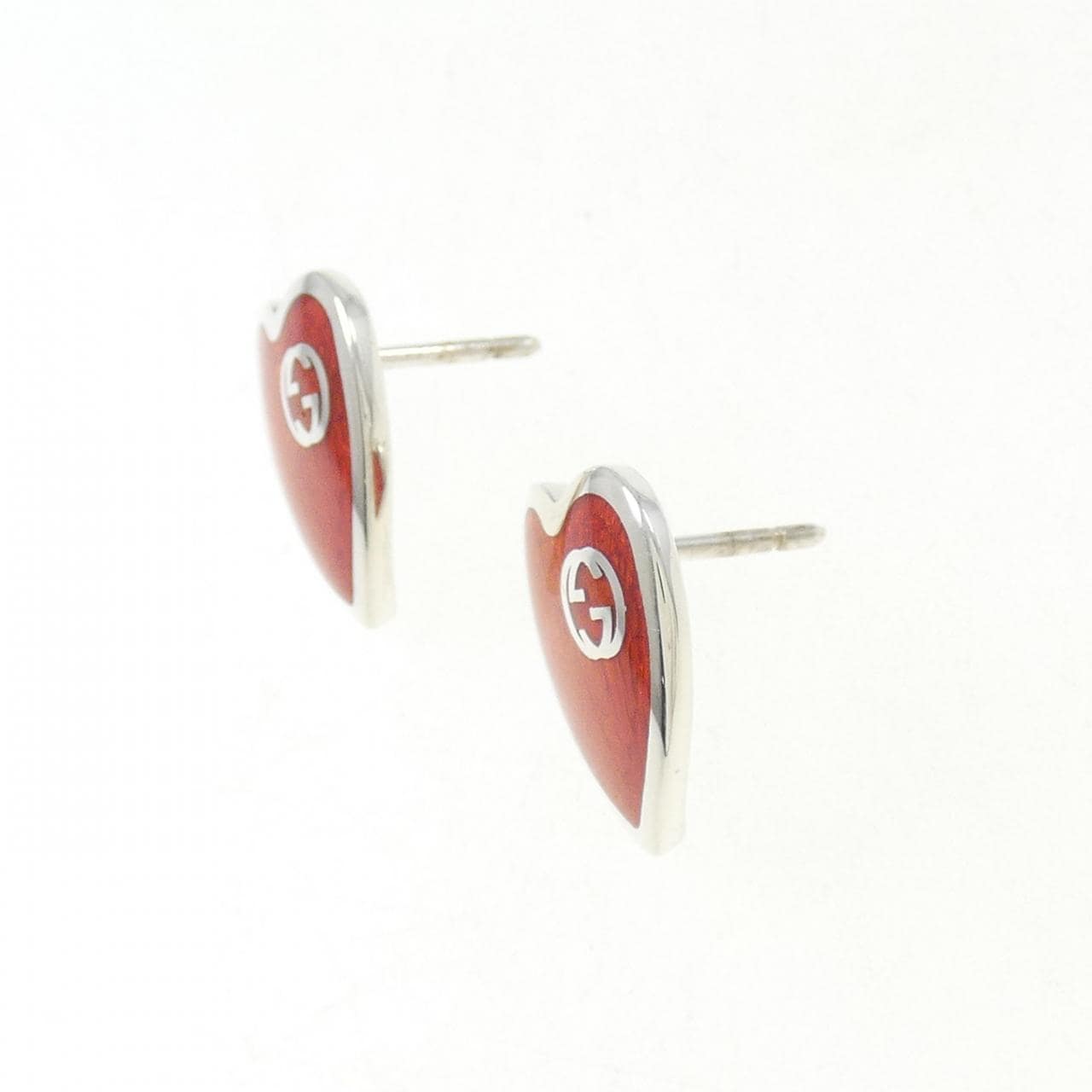 Gucci interlocking G heart earrings