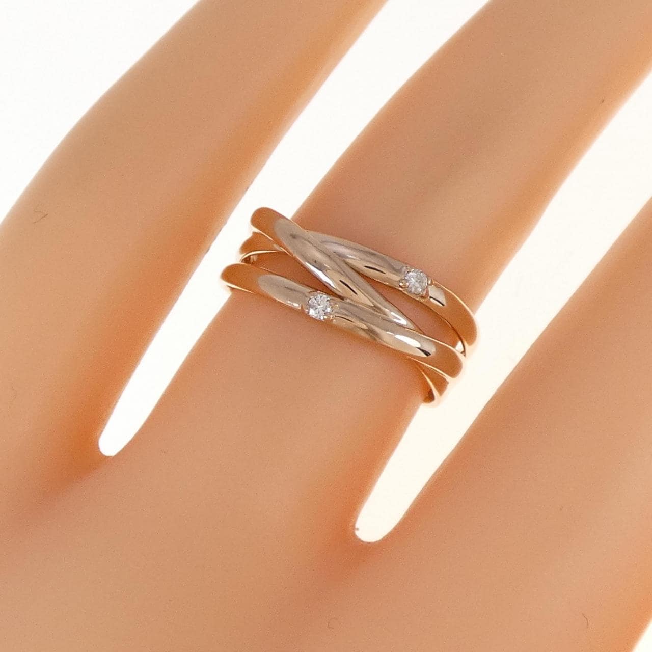 K18PG ダイヤモンド リング 0.03CT