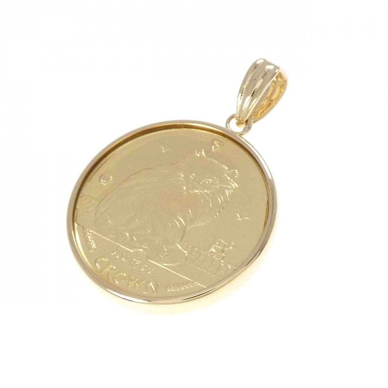 K18YG(枠) コイン ペンダント