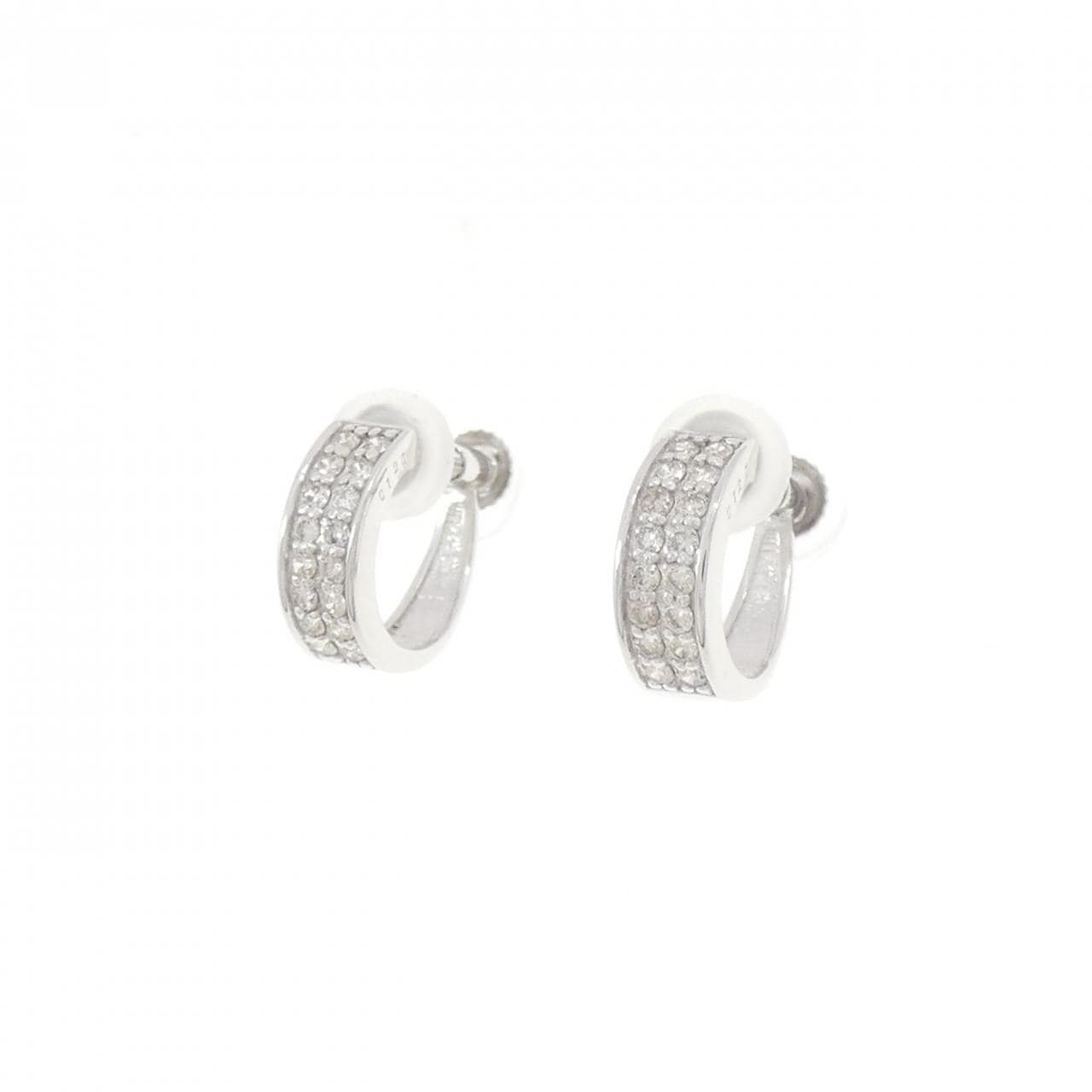 K18WG ダイヤモンド イヤリング 0.25CT