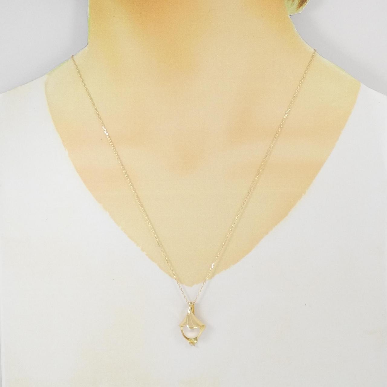 K18YG freshwater pearl necklace 9mm