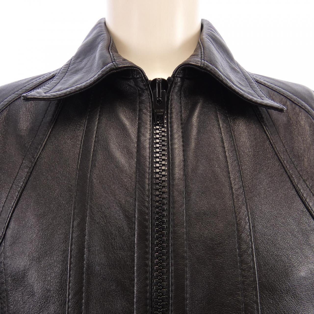 セリーヌ CELINE カットアウト ブルゾン 2EF32280D レザージャケット