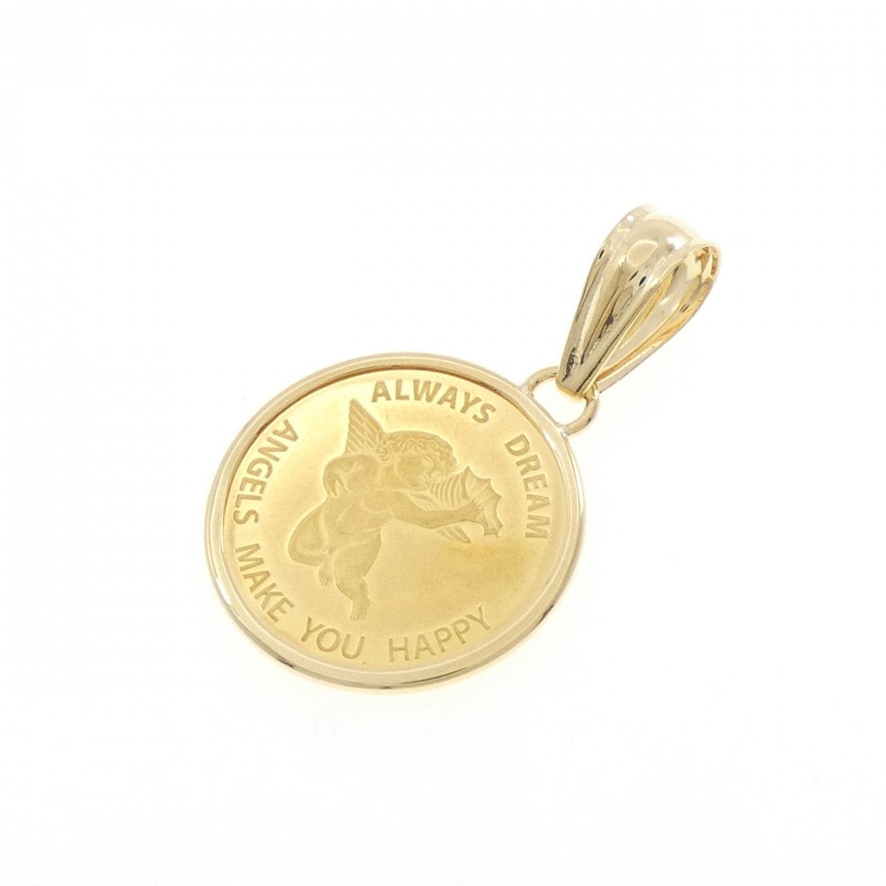 K18YG(枠) コイン ペンダント
