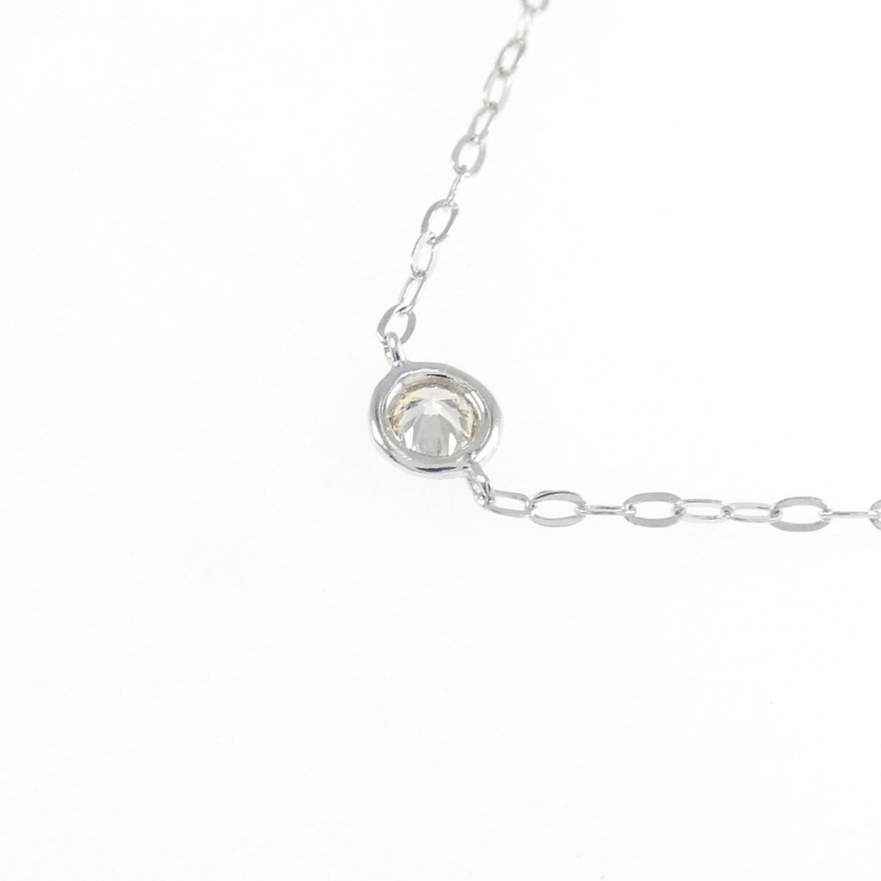 K18WG ダイヤモンド ネックレス 0.15CT