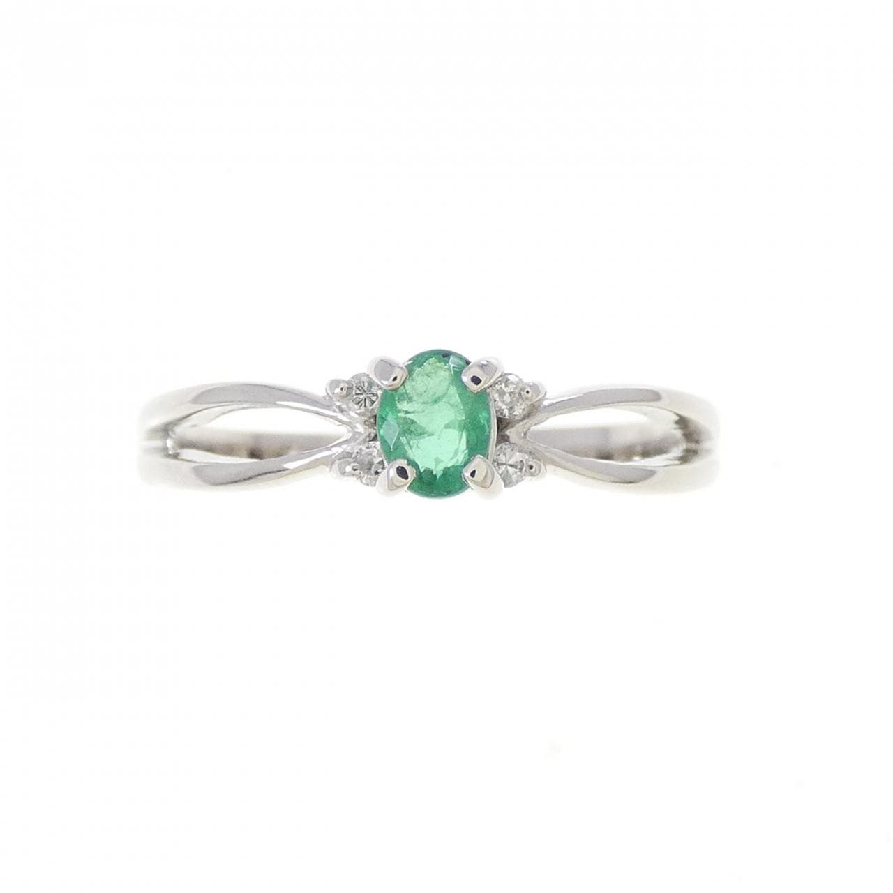 PT900 エメラルド リング 0.18CT