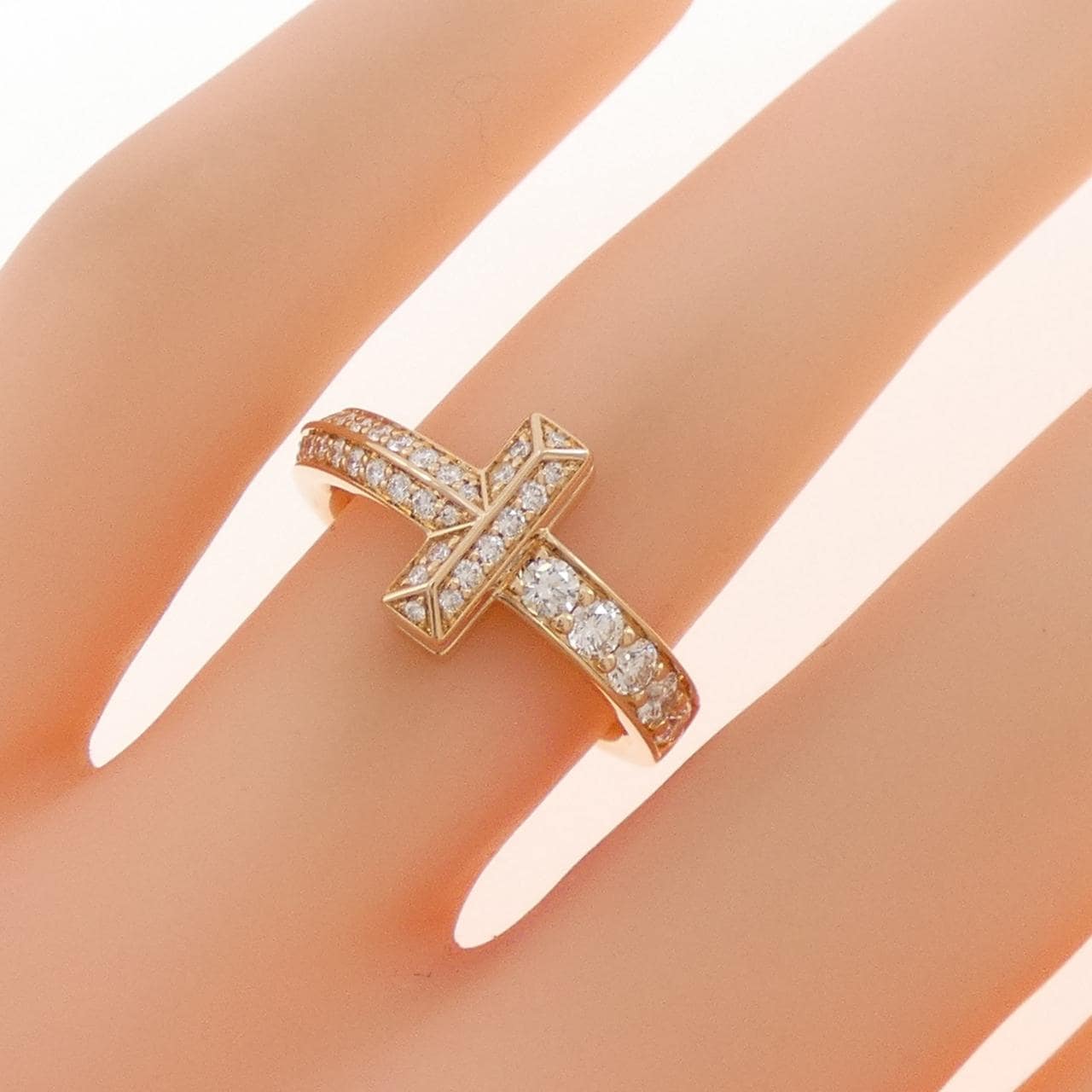 ティファニー Tワン ナロー リング 0.40CT