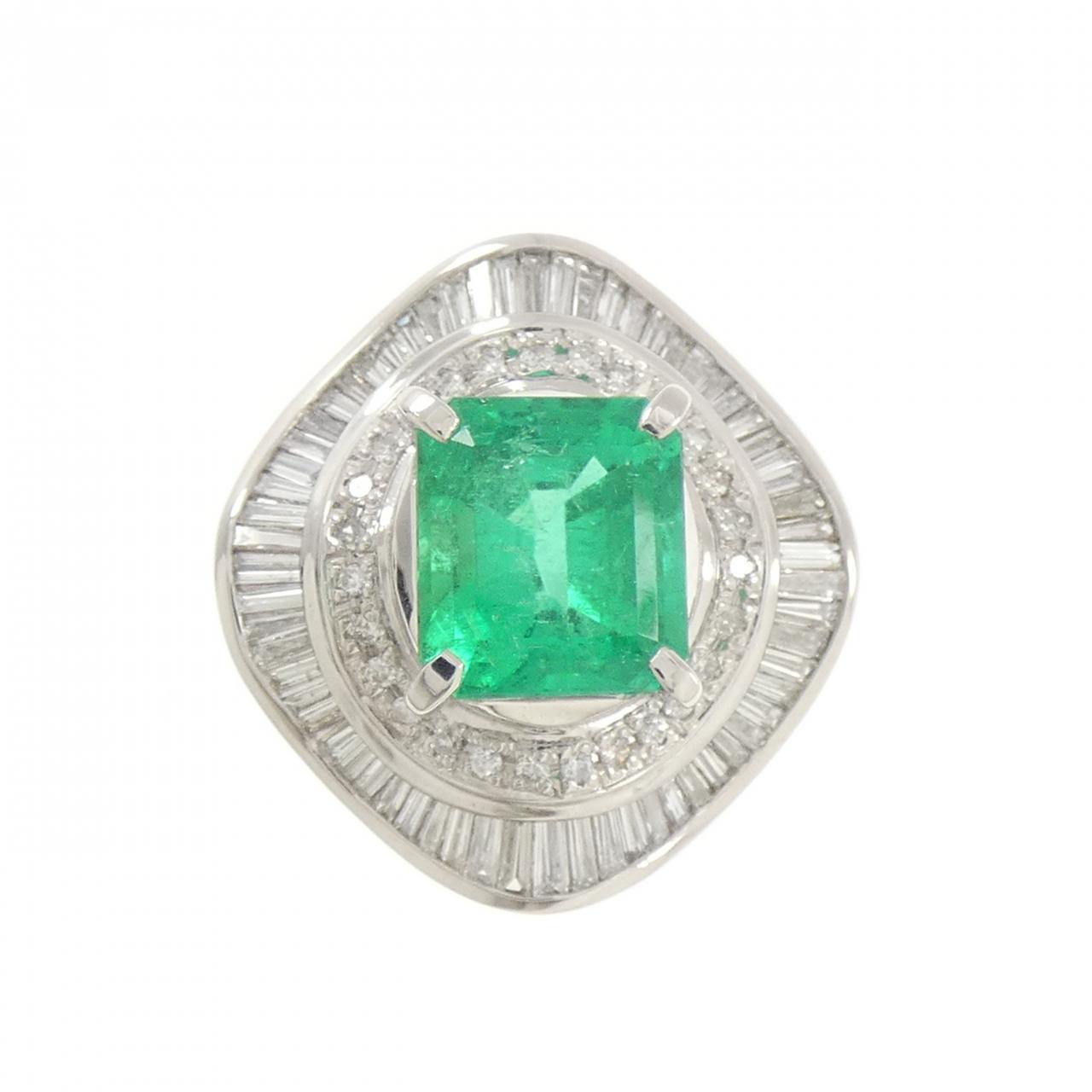 PT900 エメラルド リング 2.72CT コロンビア産
