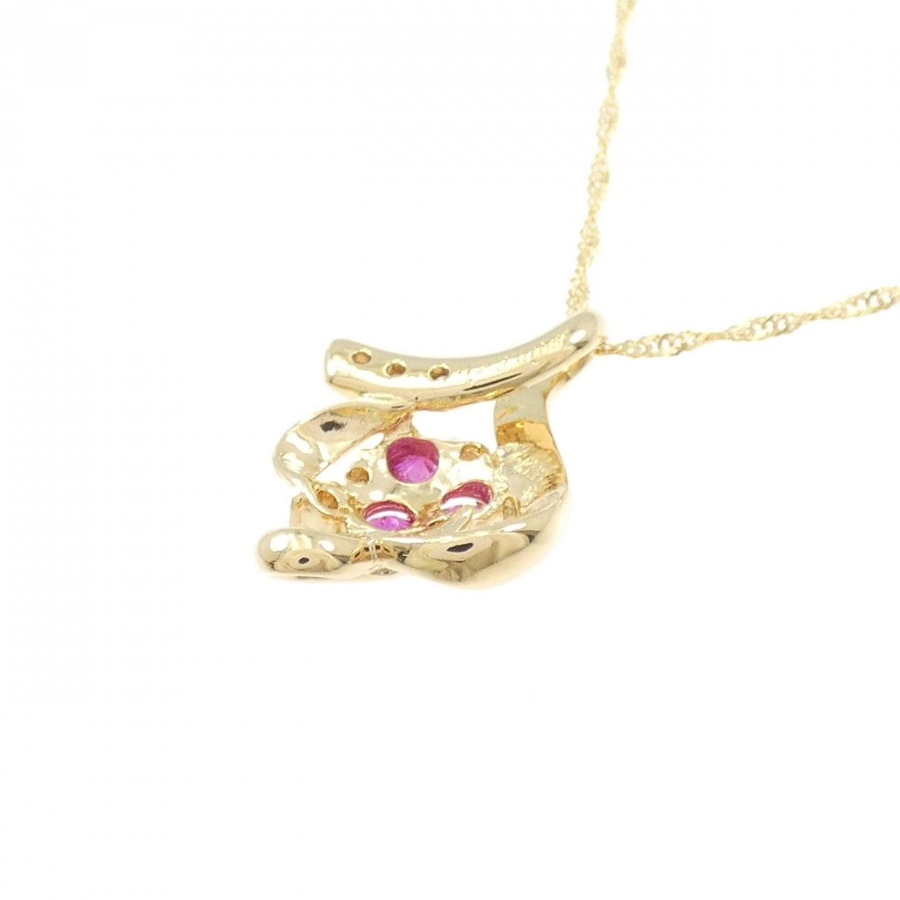 K18YG ルビー ネックレス 0.23CT