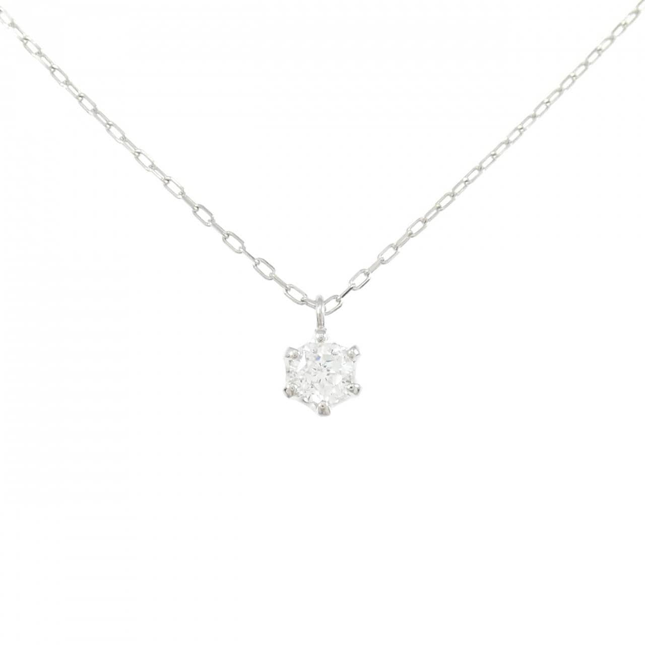 PT900/PT850 ソリティア ダイヤモンド ネックレス 0.296CT