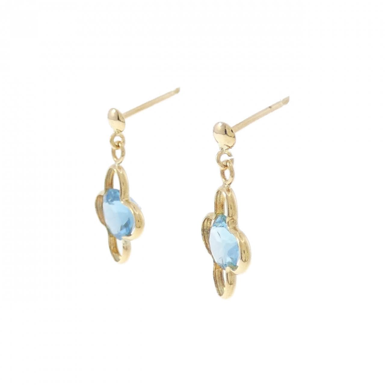 K18YG blue Topaz earrings