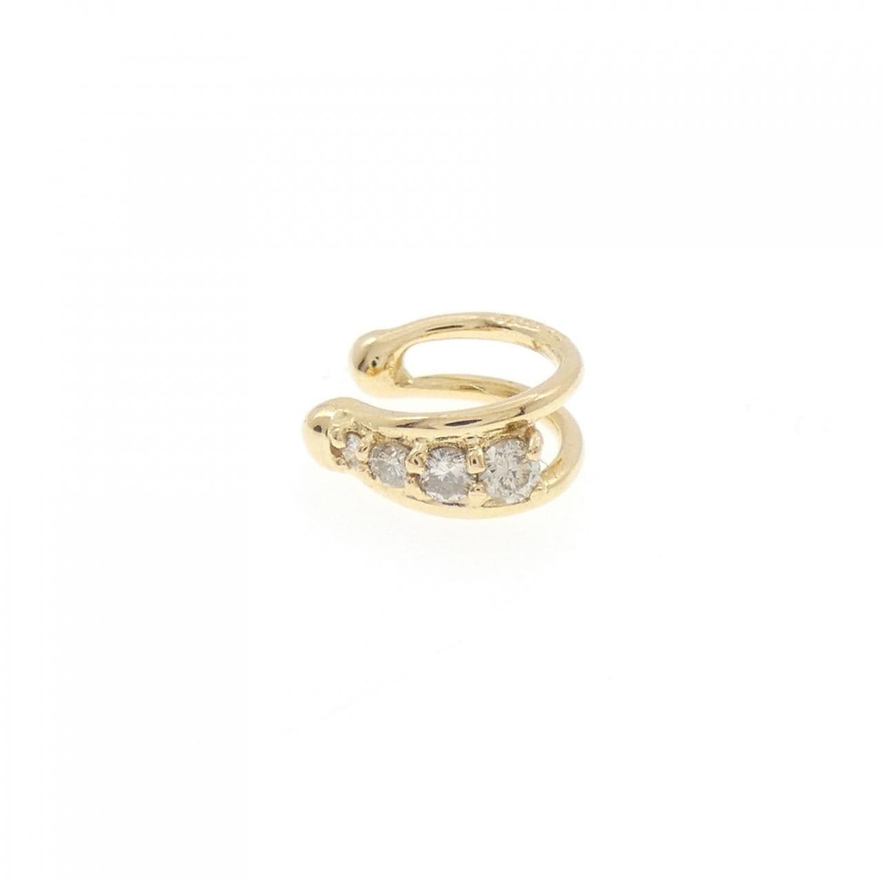 K18YG ダイヤモンド イヤーカフ 0.075CT 片耳