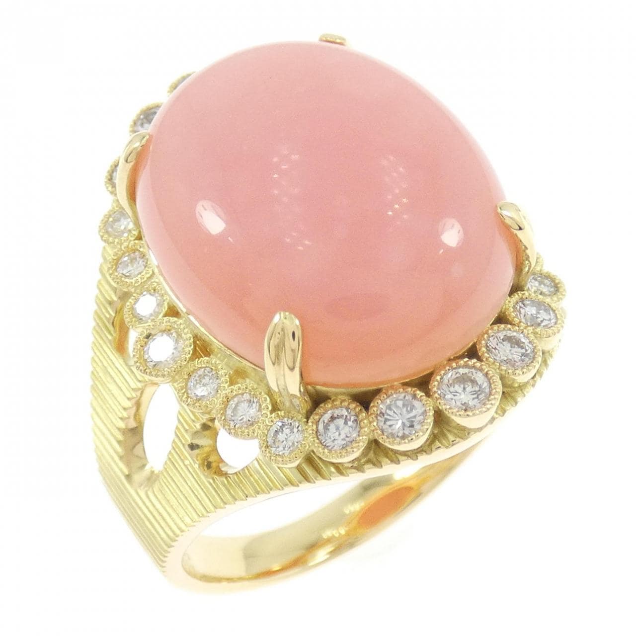 K18YG オパール リング 10.93CT