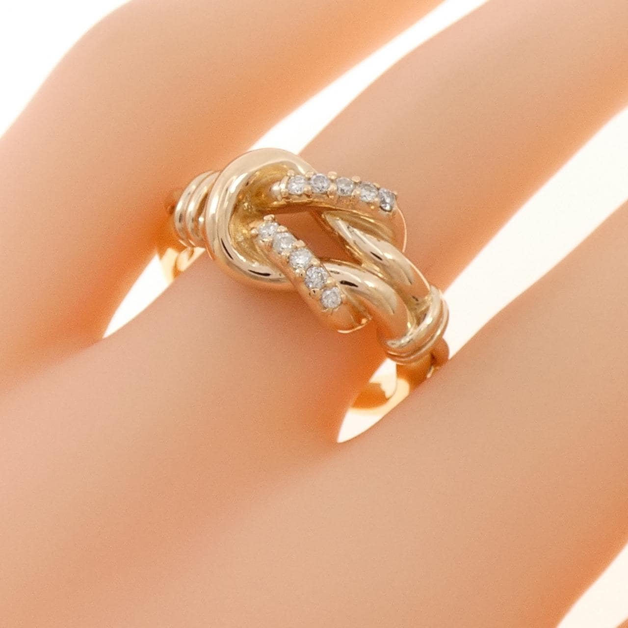 K18PG/K18YG ダイヤモンド リング 0.13CT