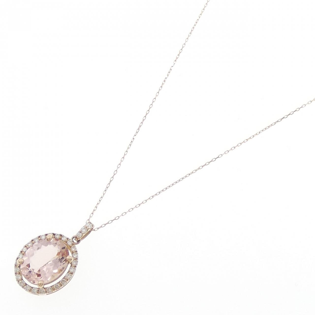 【新品】K18PG モルガナイト ネックレス 2.26CT