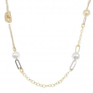 750YG/750WG 白蝶パール ネックレス