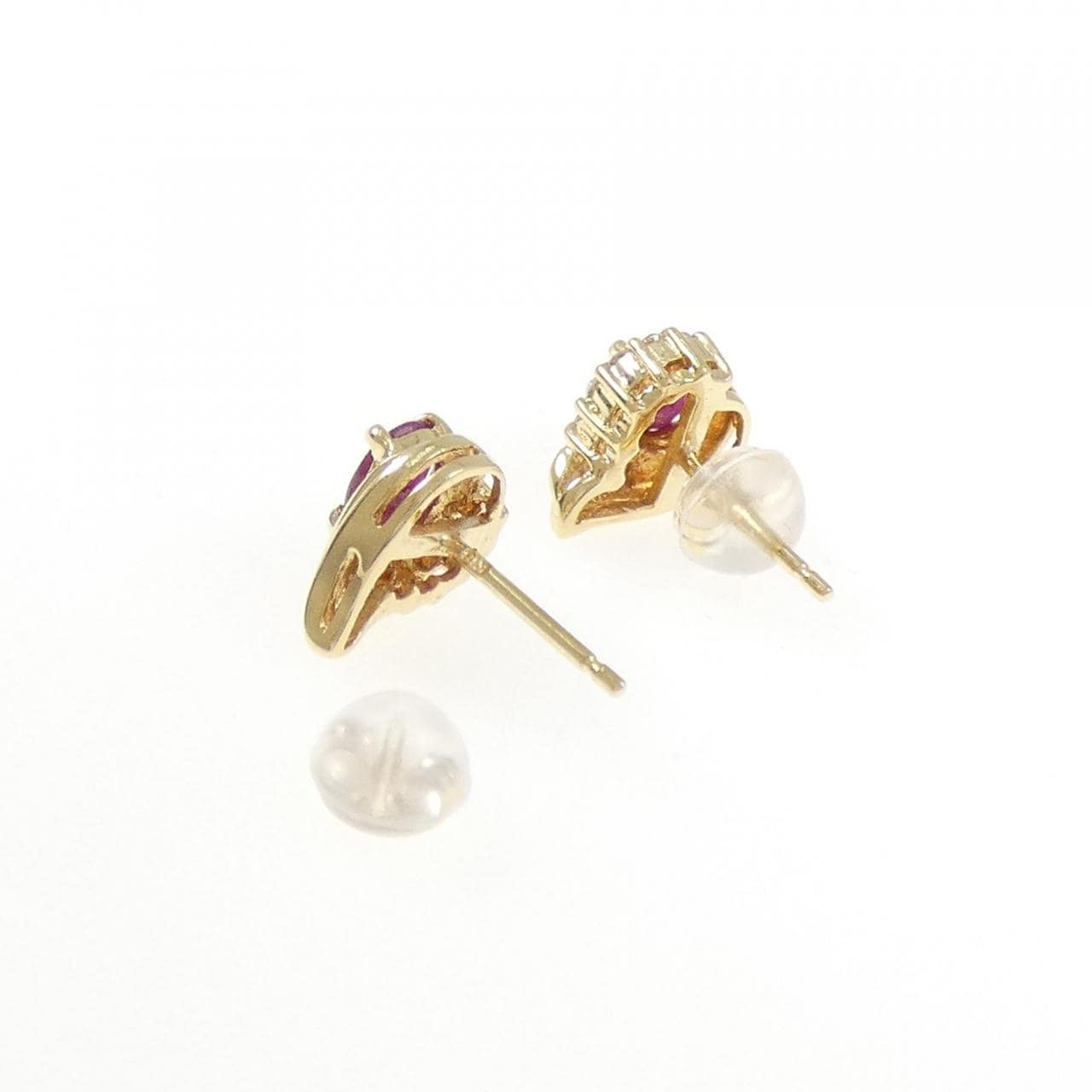 K18YG ルビー ピアス