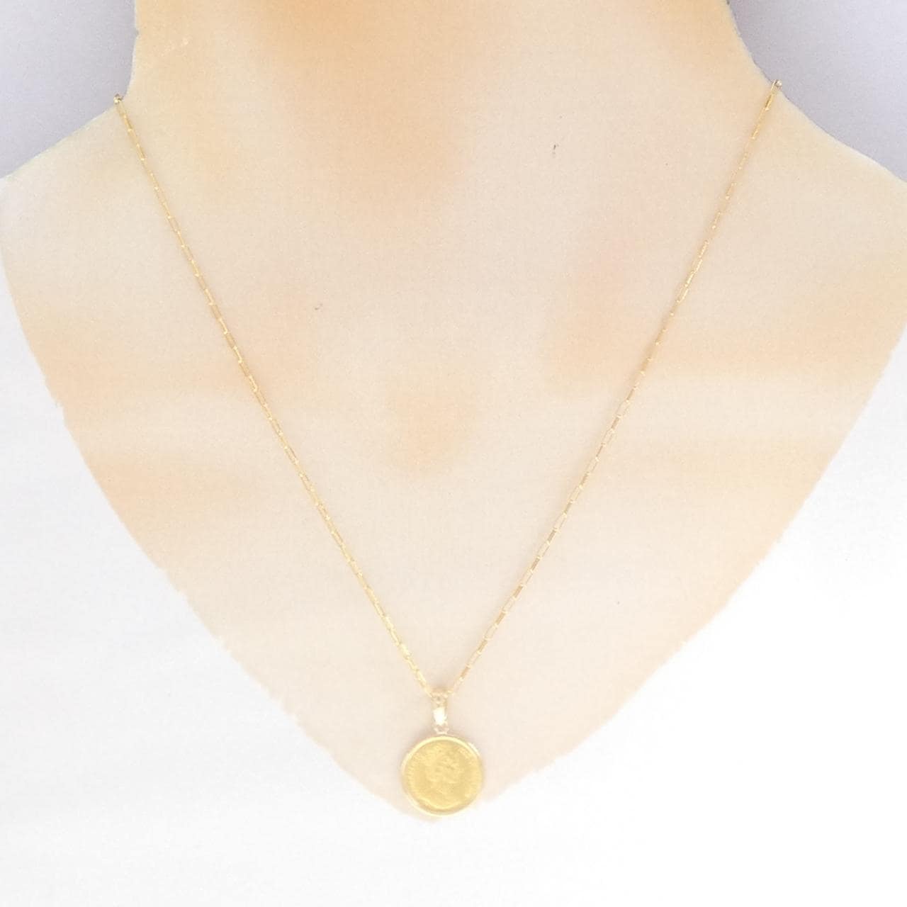 K18YG(枠) コイン ネックレス