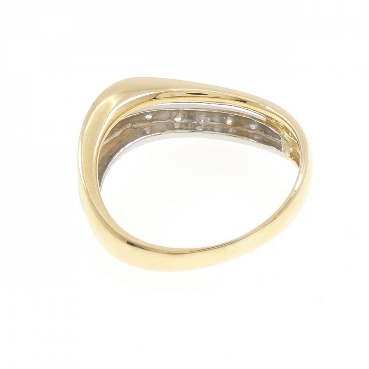 K18YG/PT900 ダイヤモンド リング 0.20CT