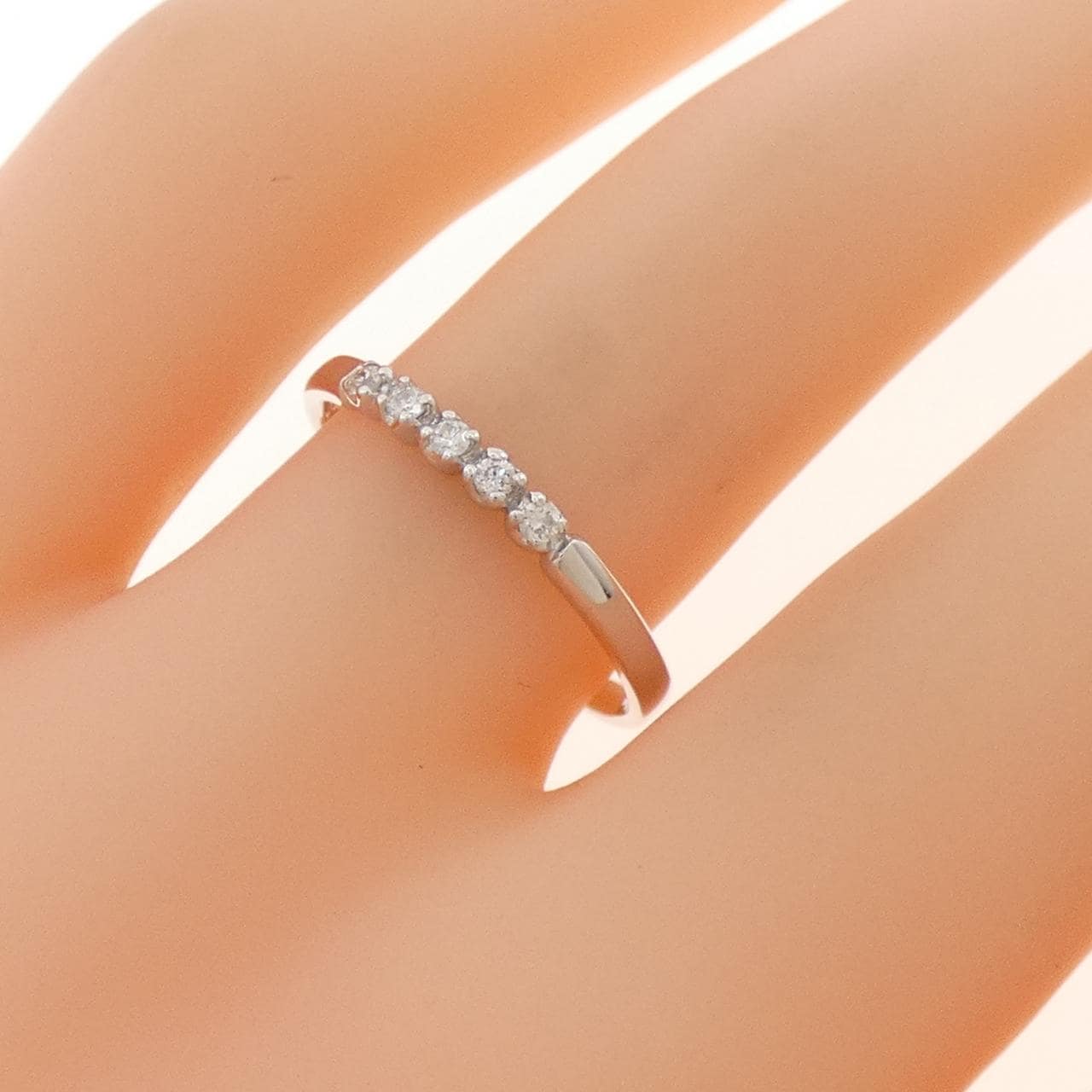 K14WG ダイヤモンド リング 0.07CT
