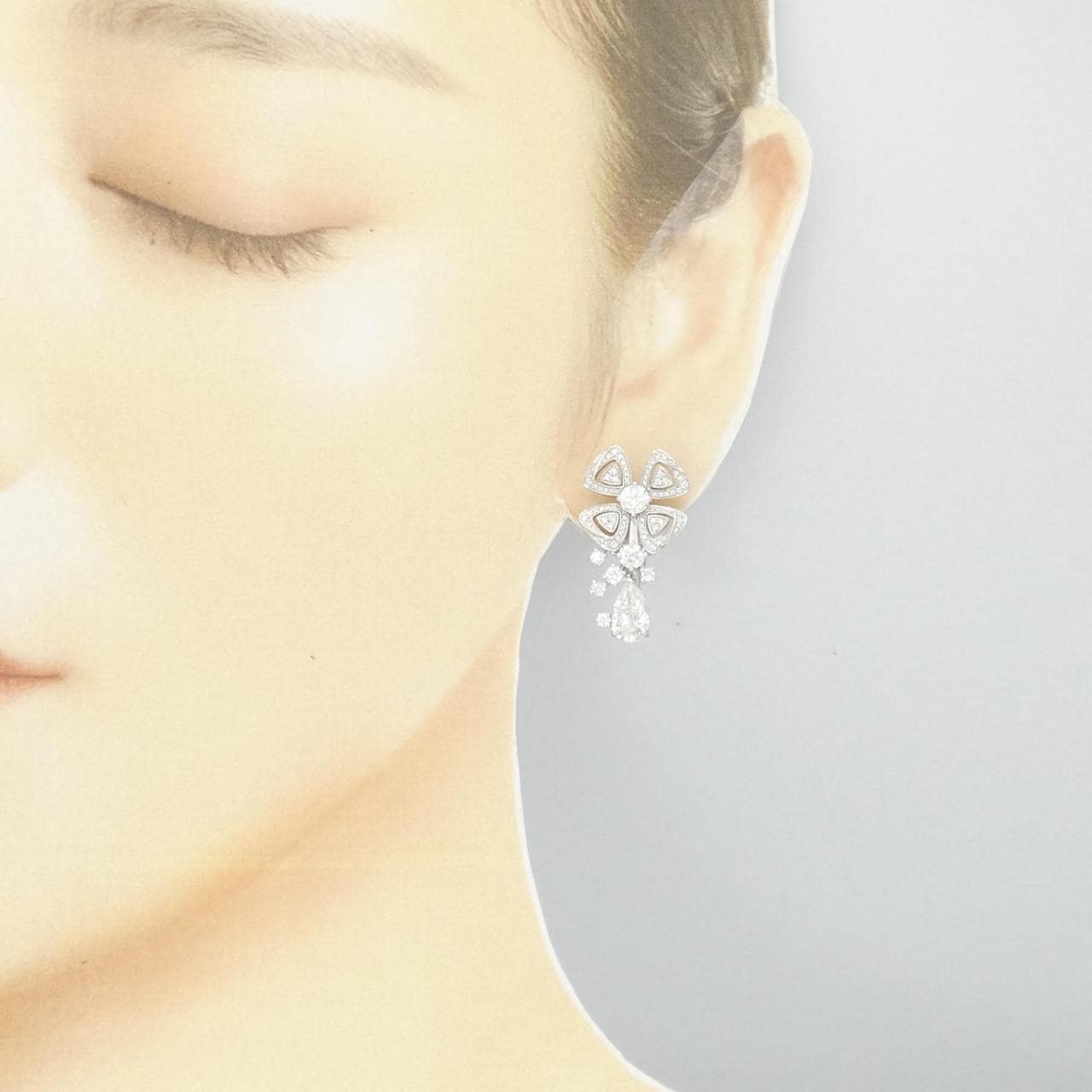 BVLGARI Diamond Earrings 1.01CT 1.01CT DE VVS1-2 Pear Shape
