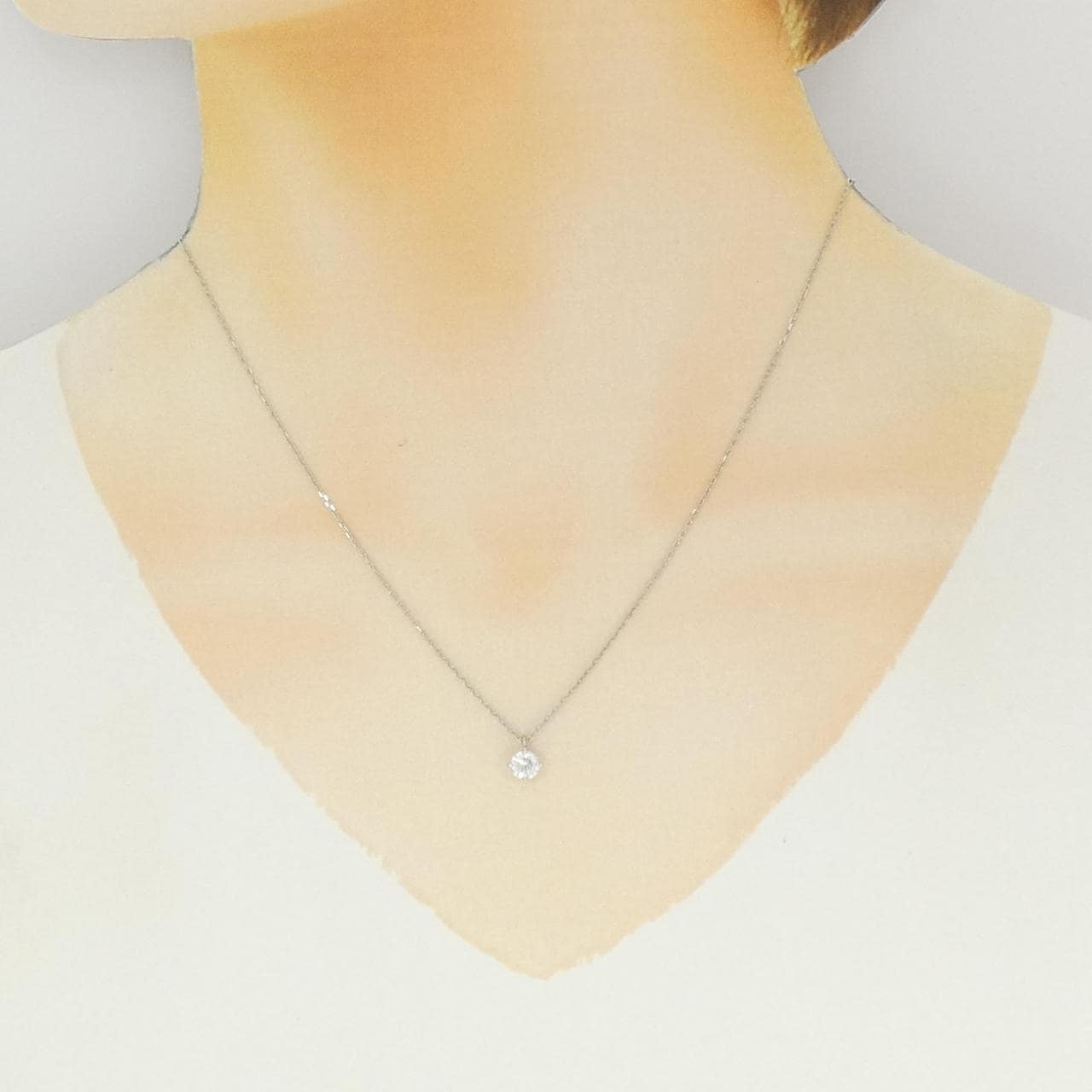 PT950/PT850 ダイヤモンド ネックレス 0.390CT E VS1 VG